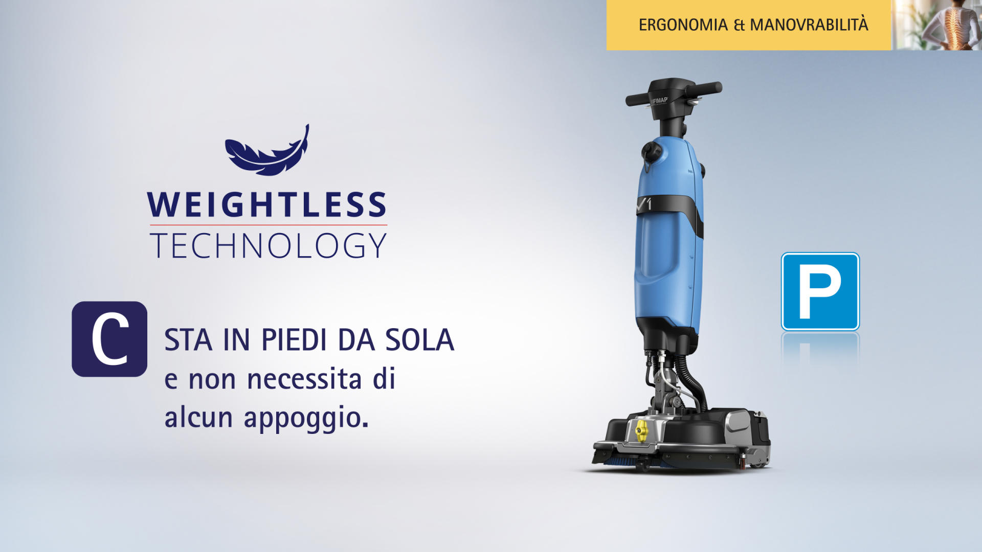 Fimap V1 lavasciuga pavimenti verticale professionale